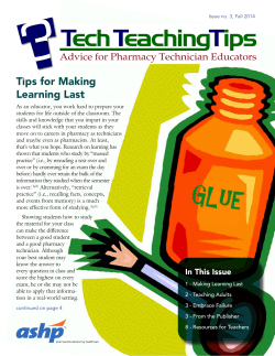 T3 Tech Teaching Tips Fall 2014