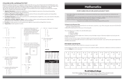 Mathematics - Rock Valley College