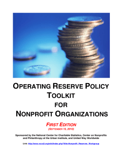 Operating Reserve Policy