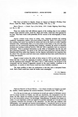 Page 1 COMPTES RENDUS - BOOK REVIEWS 283 * * * Fifty Years