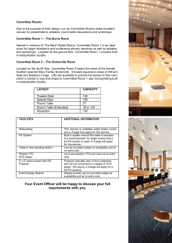 Committee Rooms - Scottish Parliament