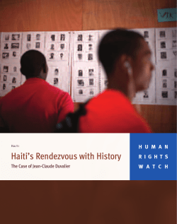 Haiti`s Rendezvous with History