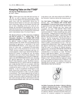 The Top Ten TTAB Decisions of 2015