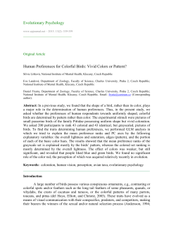 Human preferences for colorful birds: Vivid colors or pattern?