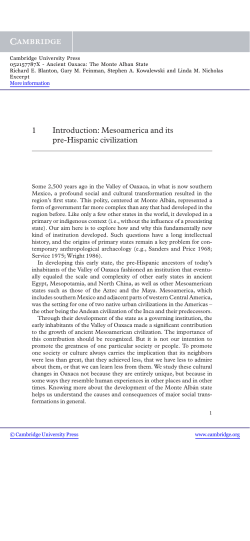 1 Introduction: Mesoamerica and its pre