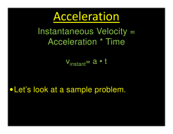 Acceleration - Verona Public Schools