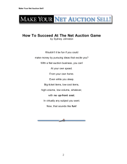 Make Your Net Auction Sell!