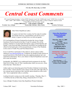 Central Coast Comments - Estero Bay Republican Women Federated