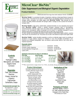 MicroClear BioNite - Environmental Leverage Inc.