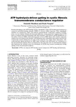 ATP hydrolysis-driven gating in cystic fibrosis transmembrane