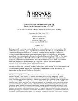 General Education, Vocational Education, and