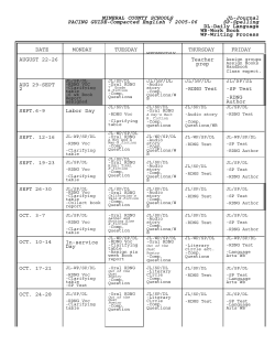 MINERAL COUNTY SCHOOLS JL-Journal PACING GUIDE