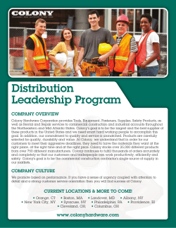 Distribution Leadership Program