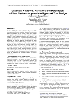 Graphical Notations, Narratives and Persuasion: a Pliant