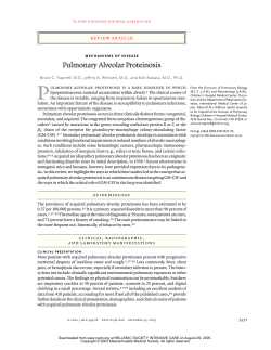 Pulmonary Alveolar Proteinosis
