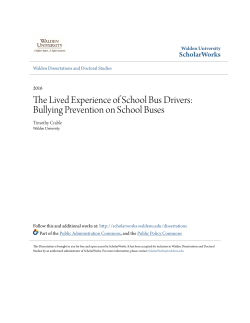 The Lived Experience of School Bus Drivers