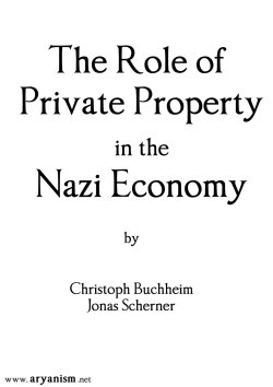The Role of Private Property in the Nazi Economy