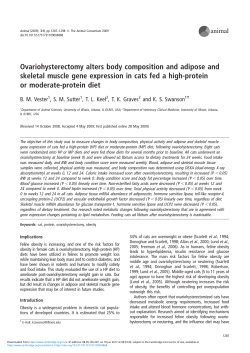 Ovariohysterectomy alters body composition and adipose and
