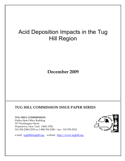 Acid Deposition Impacts in the Tug Hill Region