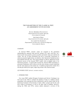 the parameters of the classical pert. an assessment of its