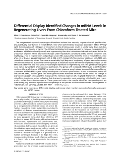 Differential Display Identified Changes in mRNA