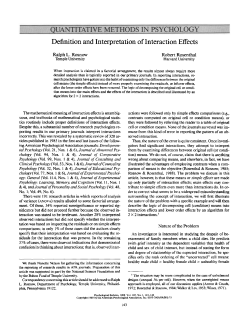 Definition and Interpretation of Interaction Effects