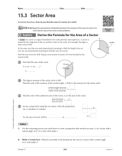 15 . 3 Sector Area
