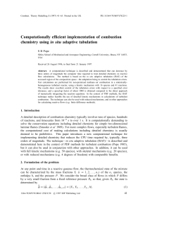 Computationally efficient implementation of combustion chemistry