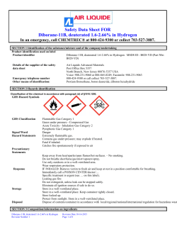 Diborane-11B deuterated 1.6-2.66% in Hydrogen