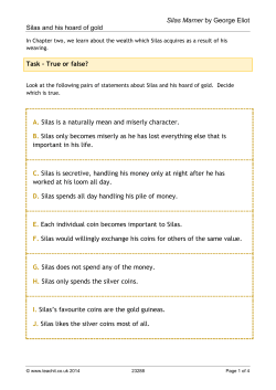 Silas Marner by George Eliot Silas and his hoard of gold