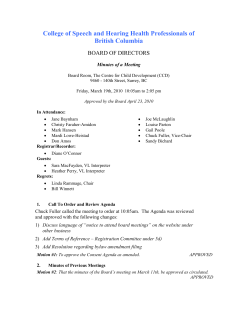 100319 Approved Minutes - College of Speech and Hearing Health