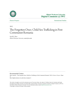 Child Sex Trafficking in Post-Communist Romania