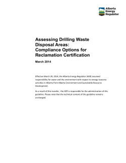 Assessing Drilling Waste Disposal Areas: Compliance