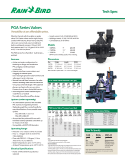 PGA Series Valves