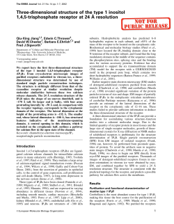 Three-dimensional structure of type I inositol-1,4,5
