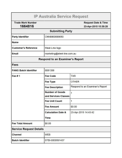 IP Australia Service Request