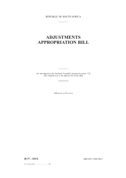 adjustments appropriation bill