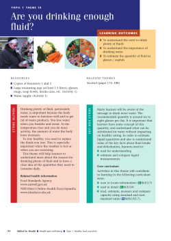 Are you drinking enough fluid? - Community Health and Learning