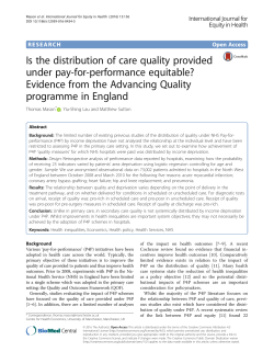 Is the distribution of care quality provided under pay-for