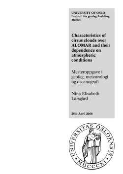 Characteristics of cirrus clouds over ALOMAR and their dependence