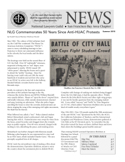 NLG Commemorates 50 Years Since Anti-HUAC Protests