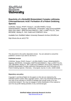 Reactivity of a Nickel(II) Bis(amidate) Complex withmeta