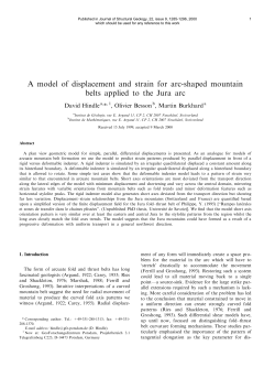 A model of displacement and strain for arc