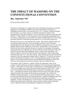 the impact of masonry on the constitutional convention
