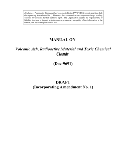 MANUAL ON Volcanic Ash, Radioactive Material and