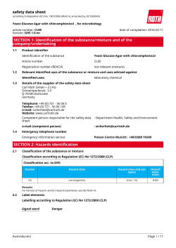 Safety Data Sheet: Yeast Glucose Agar with chloramphenicol