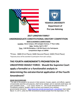THE FOURTH AMENDMENT`S PROHIBITION ON UNJUSTIFIED