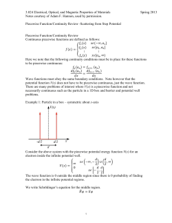 Piecewise potentials