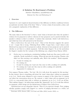 A Solution To Karttunen`s Problem - Matthew Mandelkern