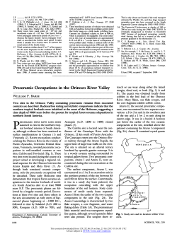 Preceramic Occupations in the Orinoco River Valley